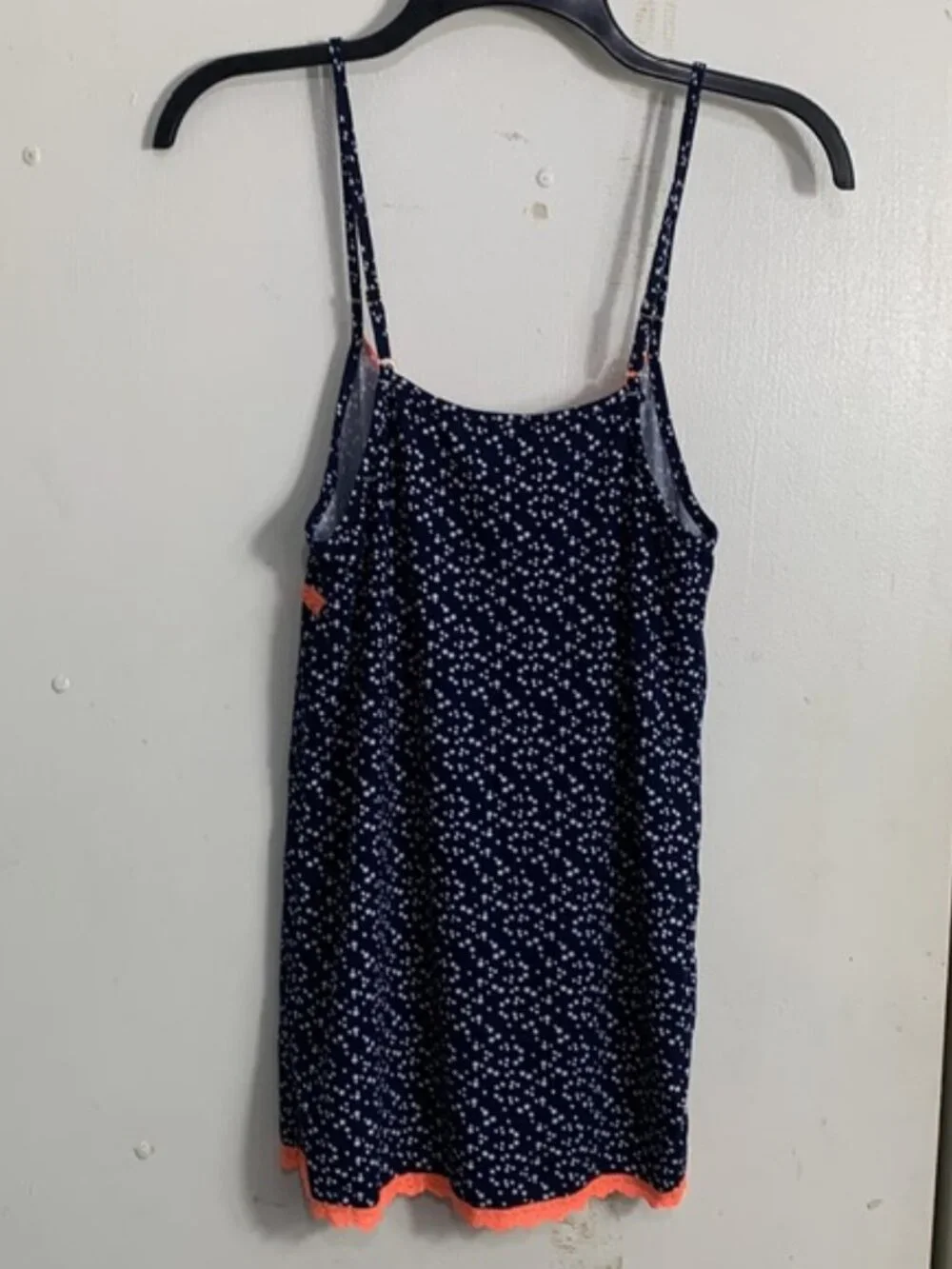 Emme Jordan 2 Piece Pajama Set Camisole & Pants Womens Size M Navy Stars Orange